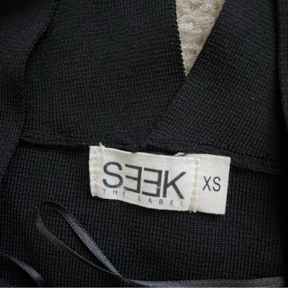 LF Seek the Label Black Bodycon Square Neck Bandage Dress Size XS Women - Picture 3 of 7